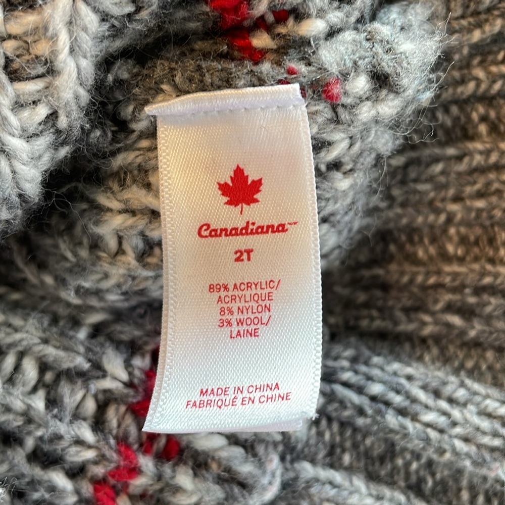 Canadiana Canada Sweater 2T - Picture 6 of 7